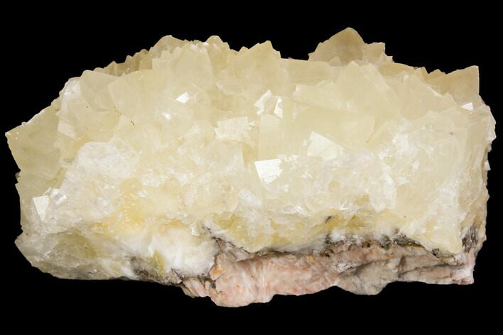 Fluorescent Calcite Crystal Cluster on Barite - Morocco #141024